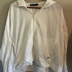 Under Armour White Windbreaker Jacket